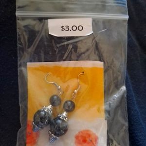 Handmade gem drop earrings